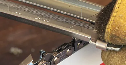 Affutage chaîne tronçonneuse