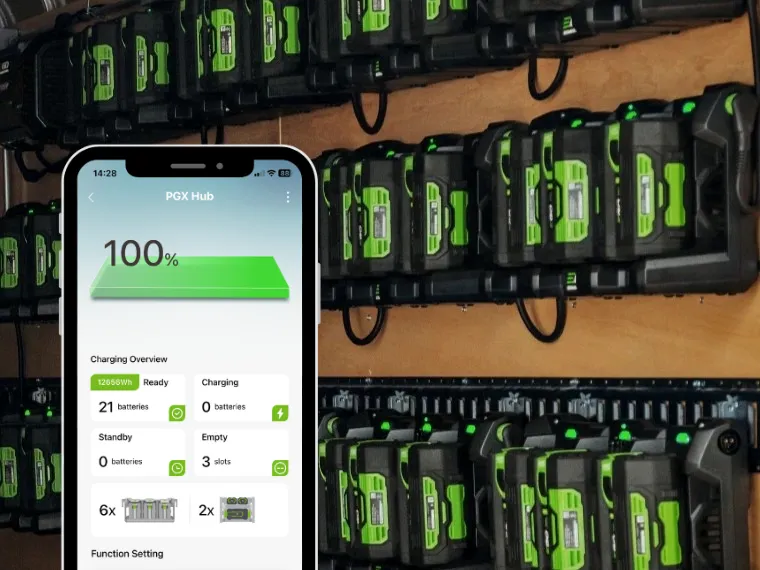 Suivi de la charge de batteries EGO avec l'application EGO Connect