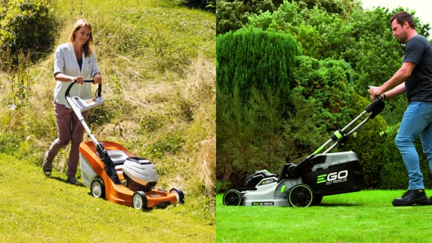 Choisir sa tondeuse : EGO LM1700 E-SP VS STIHL RMA 443 V