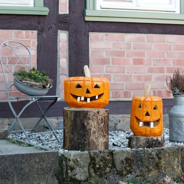 Sculpter une citrouille d’Halloween en bois