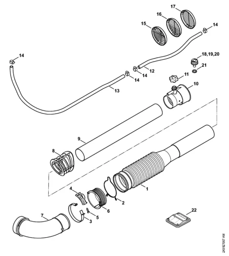Tube à soufflet, Tube de soufflage