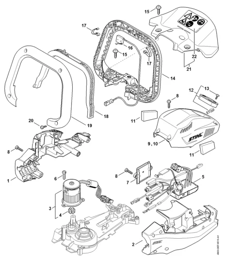 Carter moteur, module électronique