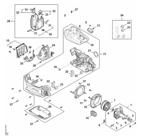 A - Moteur électrique, Carter moteur