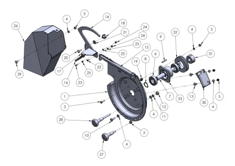 Carter groupe de coupe moteur