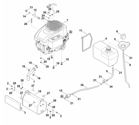 G - Moteur, reservoir