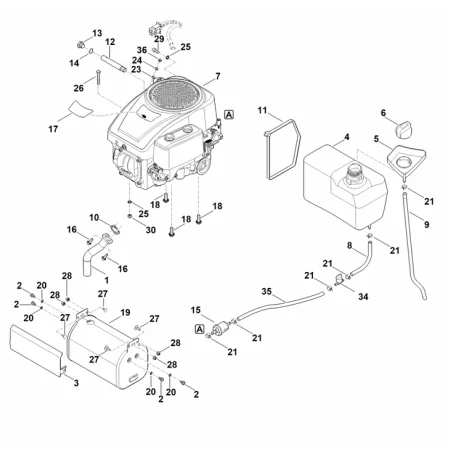 H - Moteur, reservoir