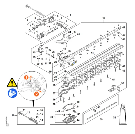 H - Réducteur de renvoi à angle réglable sur 145°, 500 mm