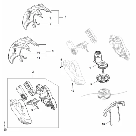 Moteur électrique, Tête faucheuse