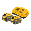 Pack 2 batteries DEWALT XR FLEXVOLT 18/54 V 6,0 Ah et chargeur rapide DCB118T2-QW