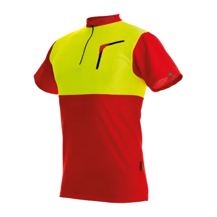 PFANNER T-Shirt PFANNER Zipp-Neck  manches courtes