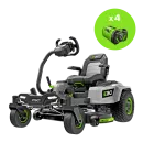 Tracteur tondeuse à batterie EGO ZT4201E-S - Pack 4 batteries