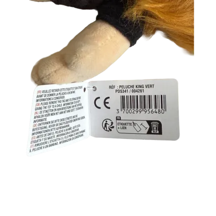 Peluche lion KING VERT KINGO - vue 3