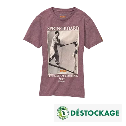 STIHL Déstockage - T-Shirt Retro STIHL TIMBERSPORTS - Bordeaux