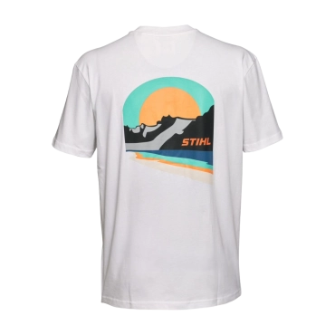 T-Shirt STIHL SUNSET - Blanc