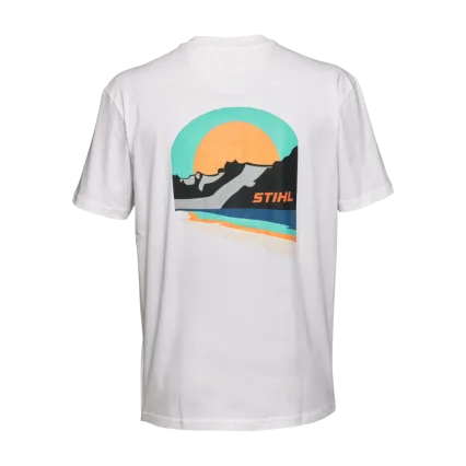 T-Shirt STIHL SUNSET - Blanc