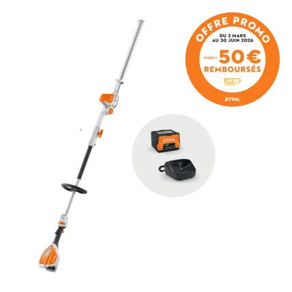 STIHL Taille-haies sur perche &agrave; batterie STIHL HLA 56 pack 1 batterie
