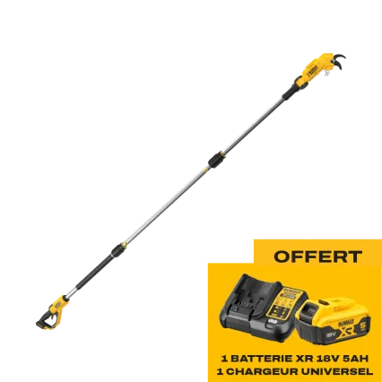DEWALT S&eacute;cateur sur perche &agrave; batterie DEWALT DCMPP569 - Starter pack offert