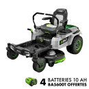 Tracteur tondeuse à batterie EGO ZT4201E-L