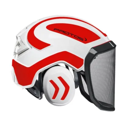 PROTOS Casque Protos® Integral Forest (Blanc et Rouge)