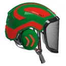 Casque Protos® Integral Arborist (Vert et Rouge Orange fluo)