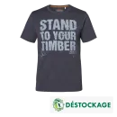 Déstockage - T-Shirt gris STIHL Stand to you timber, homme
