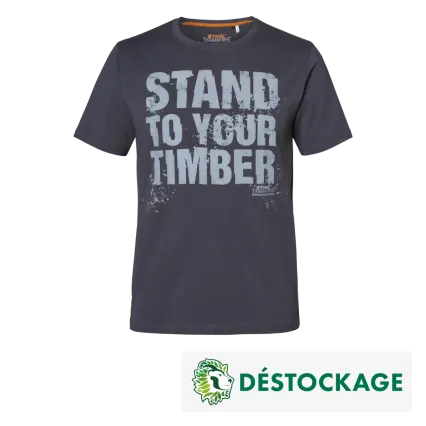 STIHL Déstockage - T-Shirt gris STIHL Stand to your timber - Homme