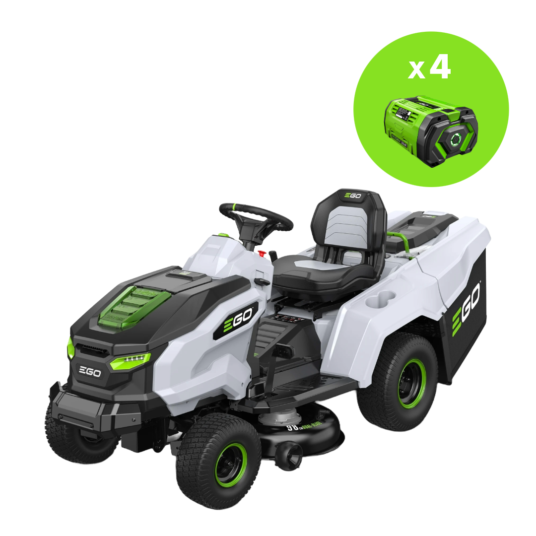 Tracteur tondeuse à batterie EGO TR3801E-B - Pack 4 batteries