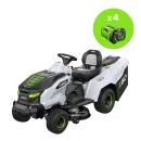Tracteur tondeuse à batterie EGO TR3801E-B - Pack 4 batteries