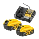 Pack 2 batteries DEWALT XR 18 V 5,0 Ah et chargeur universel DCB1104P2-QW