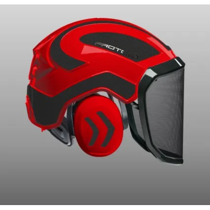 PROTOS Casque Protos® Integral Forest (Rouge et Gris carbone)