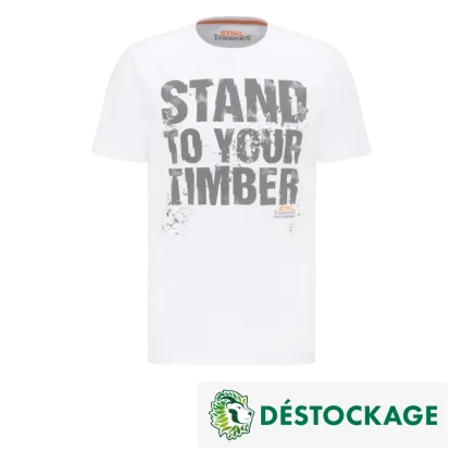 STIHL Déstockage - T-Shirt blanc STIHL Stand to you timber, homme