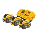 Pack 3 batteries DEWALT XR FLEXVOLT 18/54 V 9,0 Ah et chargeur rapide DCB118X3-QW