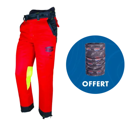 Pantalon anti-coupure SOLIDUR AUTHENTIC - Classe 1 - Type A - Rouge