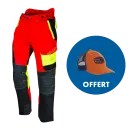 Pantalon anti-coupure SOLIDUR COMFY rouge - Classe 1
