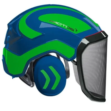 PROTOS Casque Protos® Integral Forest (Bleu et Vert Néon)