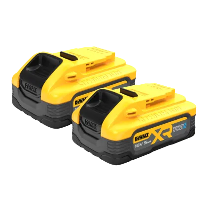 DEWALT Pack 2 batteries DEWALT XR 18V POWERSTACK 5,0 Ah DCBP518H2-XJ