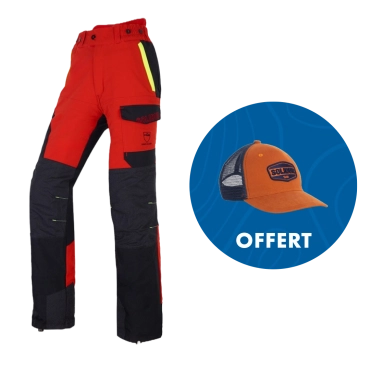 Pantalon anti-coupure SOLIDUR INFINITY - Classe 1 - Type A - Rouge