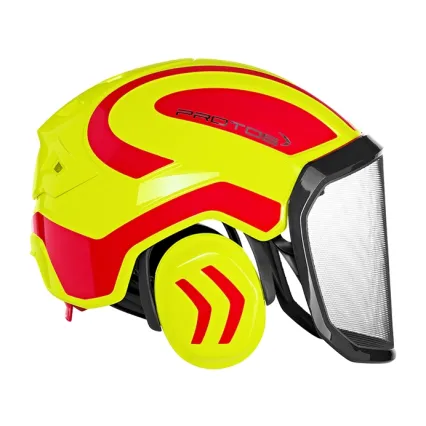 PROTOS Casque Protos® Integral Forest (Jaune fluo et rouge)