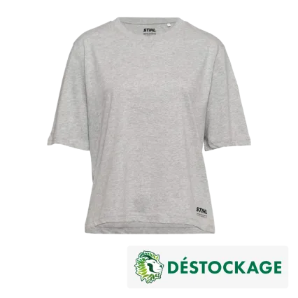 STIHL Déstockage - T-Shirt gris STIHL SUSTAINABLE BOXY - Femme