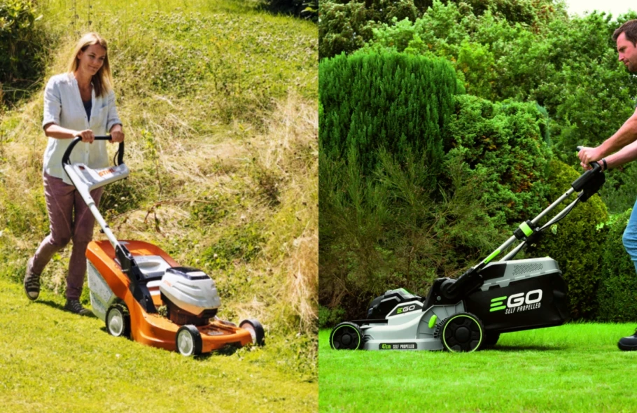 Choisir sa tondeuse : EGO LM1700 E-SP VS STIHL RMA 443 V