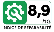 Indice de réparabilité 8,9