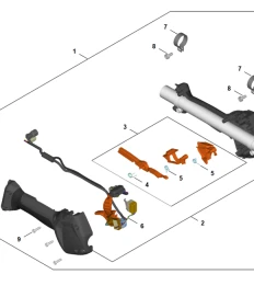 Vue éclatée Poignée de commande - CombiSystème à batterie STIHL KMA 140 R
