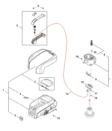 Vue éclatée Capot - Aspirateur à batterie STIHL SEA 50 L