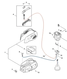 Vue éclatée Capot - Aspirateur à batterie STIHL SEA 100